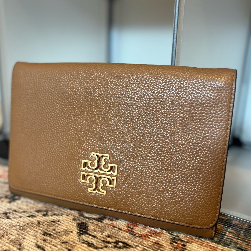 Torch Burch Brown Leather Bag